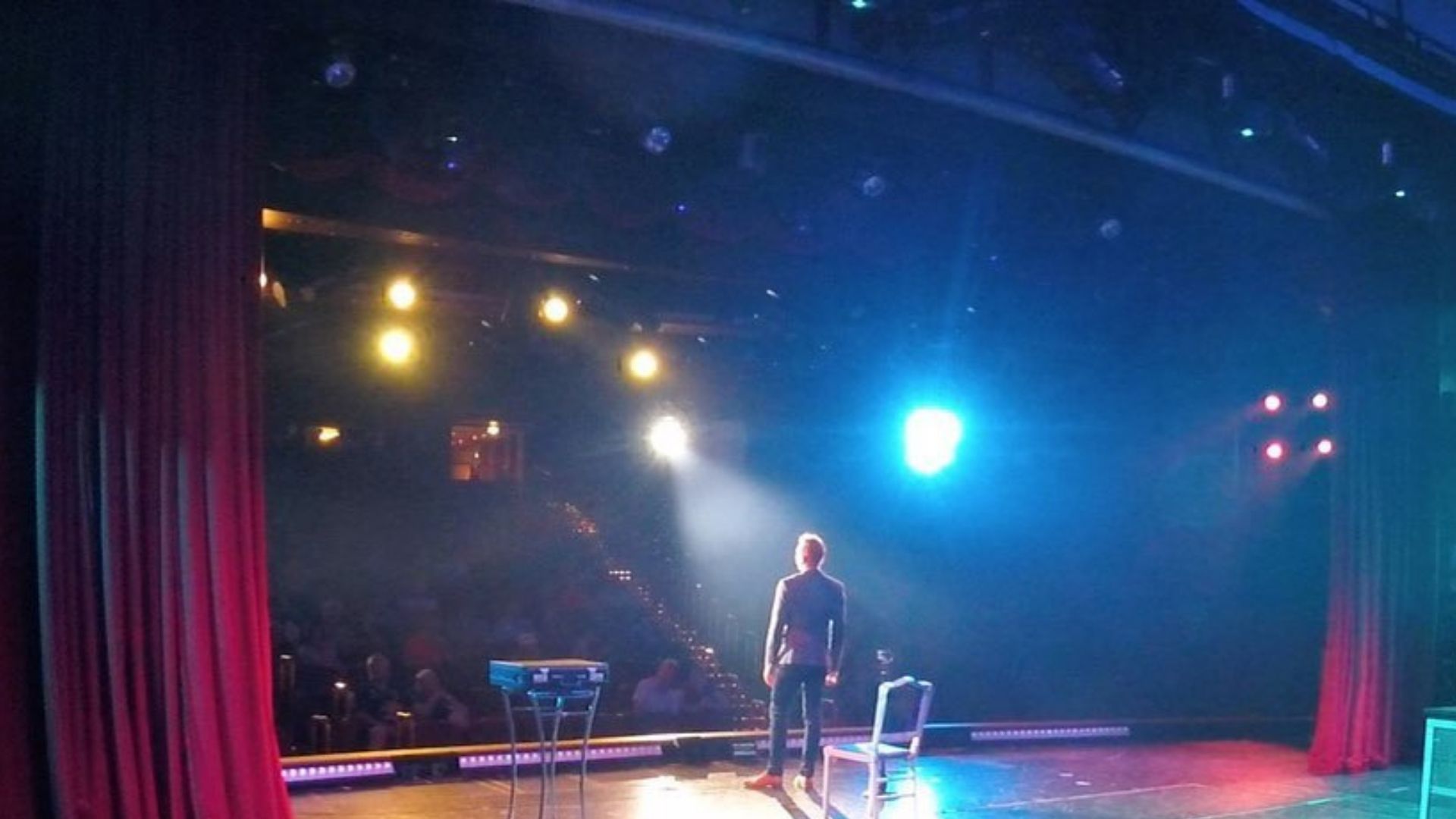 Trigg performing close-up magic