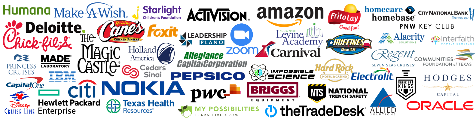 Past holiday party clients