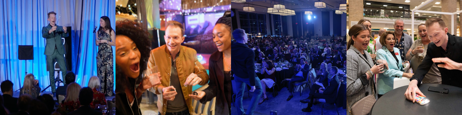 Trigg Watson performing at a holiday party