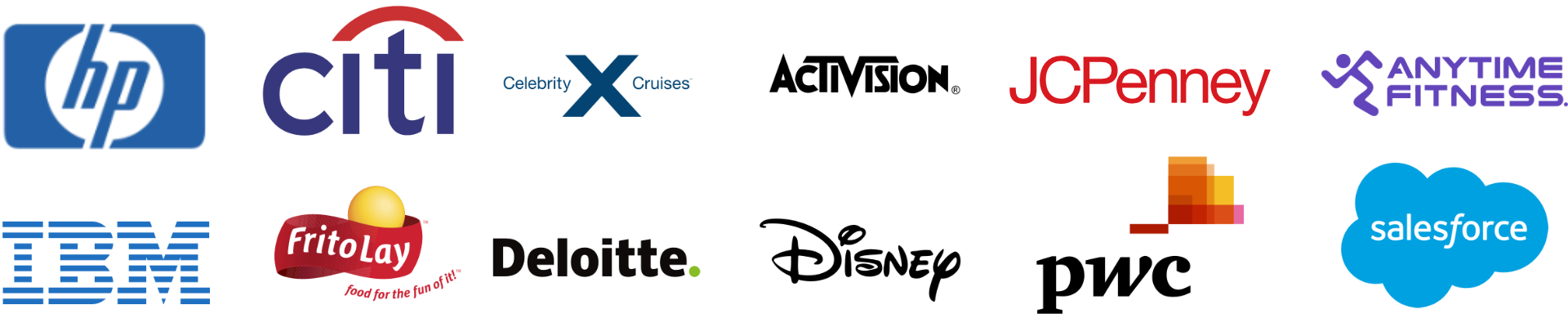 Past clients including Amazon, Deloitte, PwC, HPE, Capital One, PepsiCo, Zoom, GoDaddy