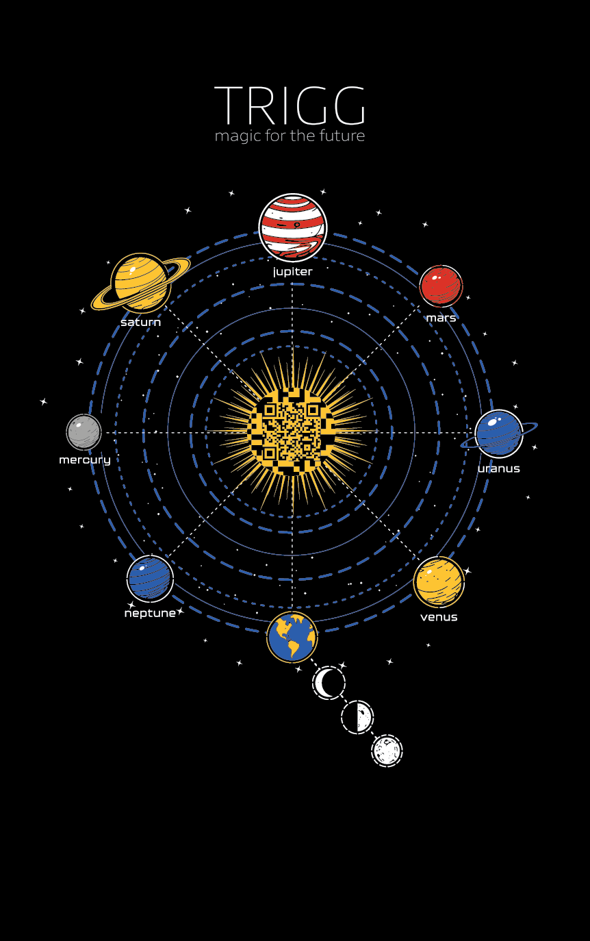 Solar System T-Shirt Back Design